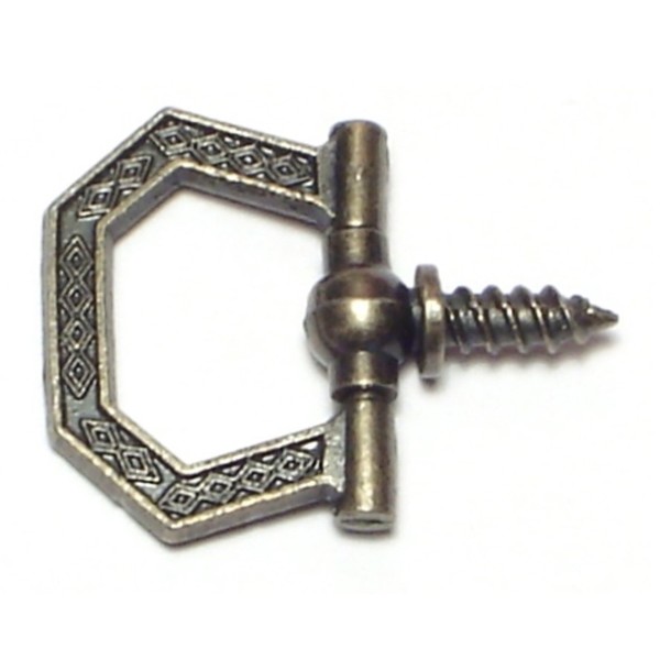 Midwest Fastener 3/4" Antique Brass Hexagon Decorative Rings 5PK 69824